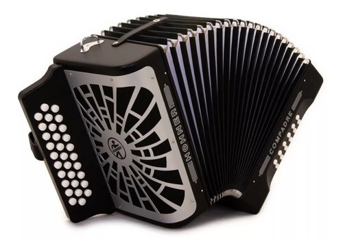 Acordeón Hohner Compadre Diatónico Sol A48221 Negro C/ Funda
