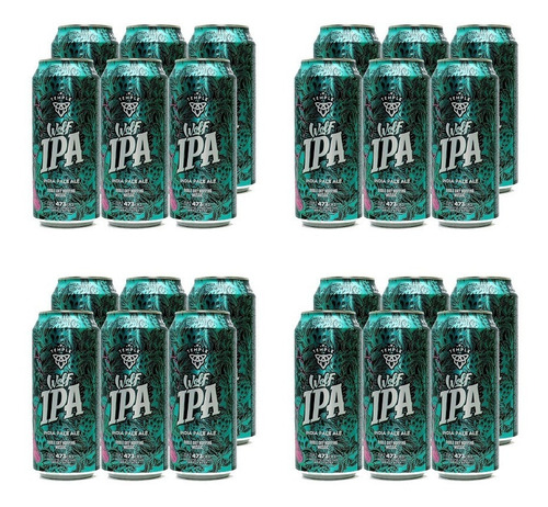 Imagen 1 de 10 de Temple Wolf Ipa . Cerveza . 473ml X 24 - Tomate Algo® -