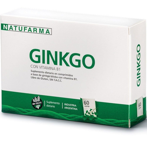 Imagen 1 de 1 de Ginkgo Biloba Natufarma Circulacion Memoria X 60comp