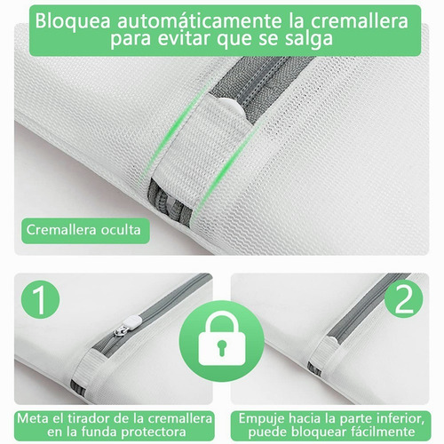 Imagen 3 de 8 de Set De 7! Blanco Malla Bolsa Para Lavar Ropa Lavadora