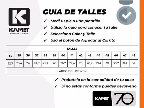 Imagen 6 de 8 de Calzado De Seguridad Kamet Zapato Teo P. Acero Envio Gratis