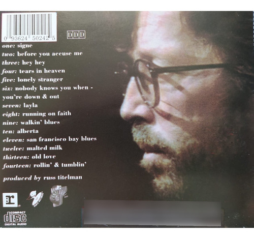 Cd Eric Clapton - Unplugged 1992 - Original-raro!!! + Brinde Estandar (Usado)