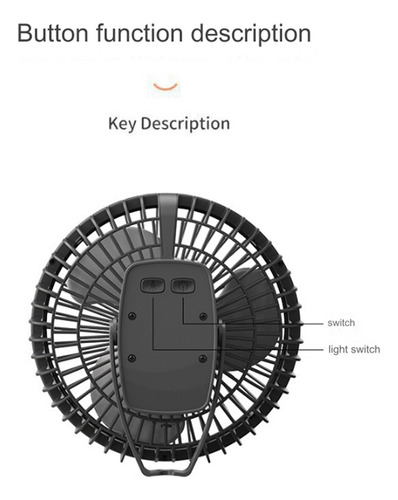 Ventilador De Camping B410000mah Recargable De Escritorio Po
