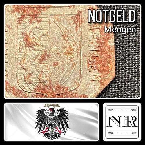 Notgeld Alemania - 10 Pfennig - Año 1918 - Hierro - Mengen