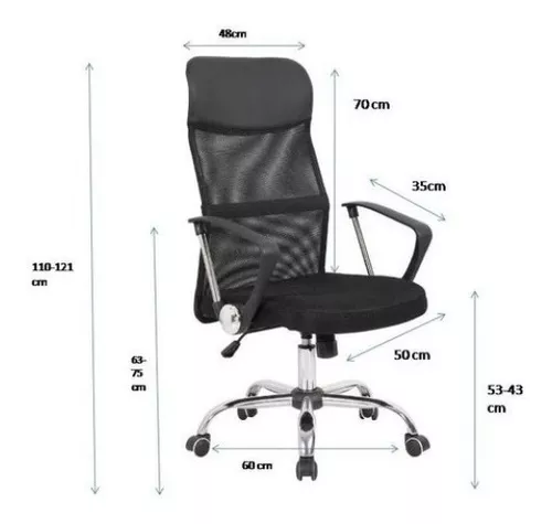 Silla Oficina Sillon Ejecutivo Respaldo Alto Comodo Reforzad