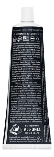 Pasta De Dientes Dr. Bronner's All-one Anise 150 Ml 70% Orgá