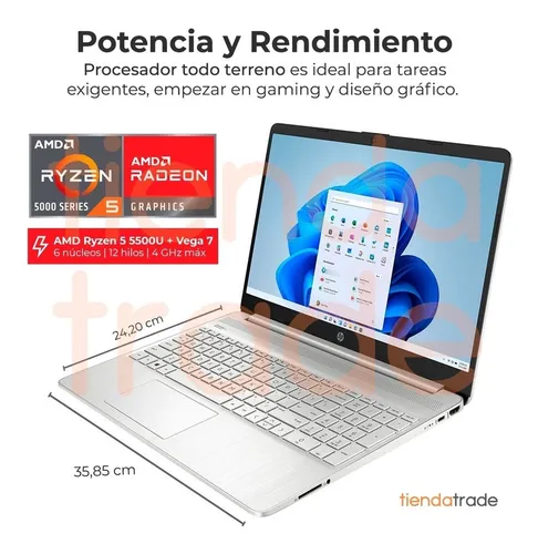 Notebook Hp Ryzen 5 12gb 256gb Ssd Computadora Portatil 15 6 937.603 92