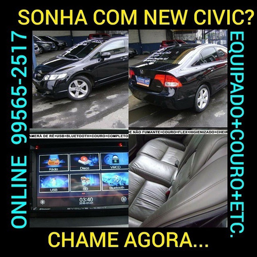 Civic Flex Completo Ar Condicionado Couro Multimidia Camera