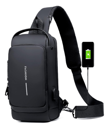 Bolso Cruzado Bandolera Antirrobo Impermeable Con Usb