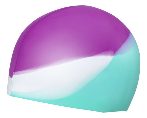 Gorro De Natación Infantil Silicon Impermeable Unitalla Color Morado Diseño De La Tela Multicolor