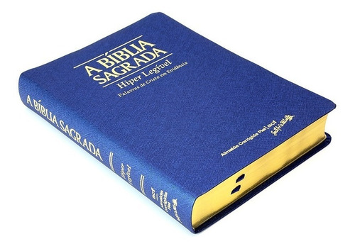 Bíblia Trinitariana Letra Hiper Legível  Azul Luxo 