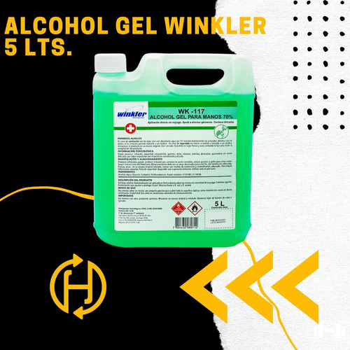 Alcohol Gel Para Manos Winkler 5 Litros