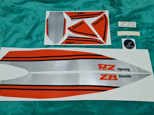 Kit Calcos Zanella Zb 110 Completo Moto Negra Excelente Envi