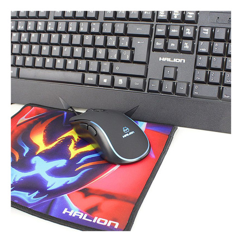 Kit Gamer Halion Ha-407c Custer 3 En 1 Con Luces Led