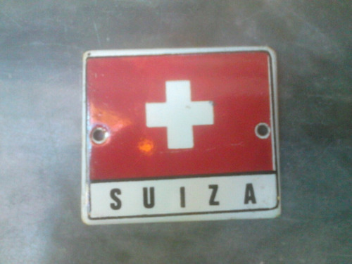 Chapa Cartel Esmaltado Suiza
