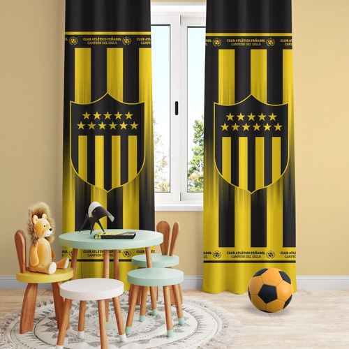 Set De Cortinas 2 Paños Peñarol