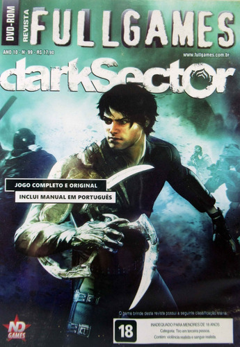 Jogo Dvd  Pc Rom Dark Sector Sem Revista Full Games 99