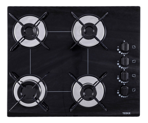 Fogão Cooktop 4 Bocas Ultra Chama A Gás Bivolt Tedge