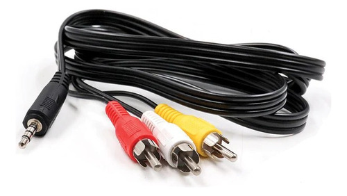 Cable De Spica Macho De 4 Polos A Triple Rca Macho 