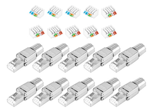 Conectores Rj45 Cat7 Con Terminación Ethernet Reutilizable S