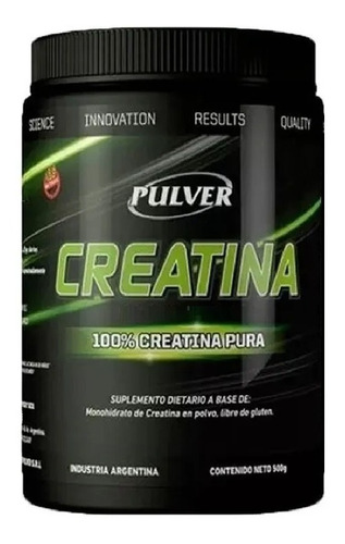 Creatina 100% Pura Pulver Crecimiento Muscular Magro 500g 