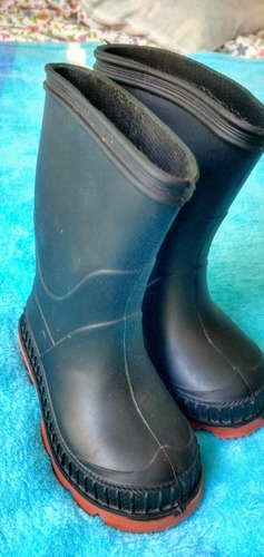 Botas Para Lluvia Agua Bebé Talla 5 Impermeable Plástico