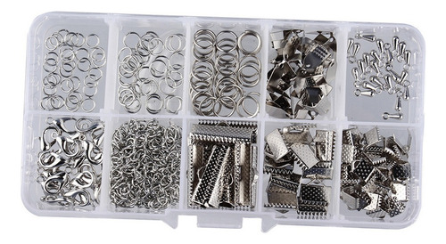 400 Piezas Diy Joyería Cinta Cierre Final Kit Surtido