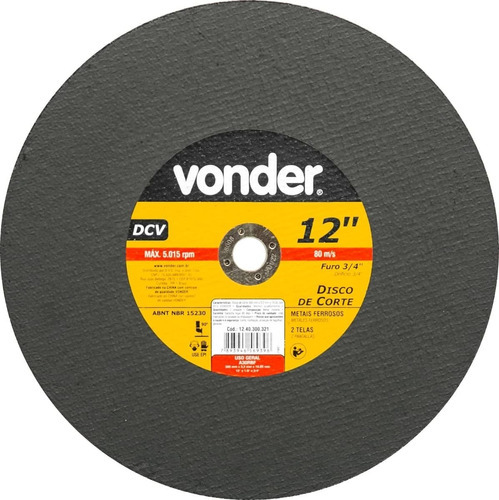 Disco De Corte Uso Profissional 300x3,2x19,05mm Dcv Vonder