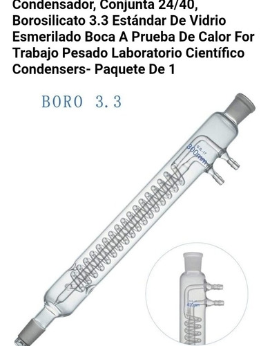 Imagen 3 de 10 de Condensador Friedrichs 24/40 Tubo Refrigerante Destilación