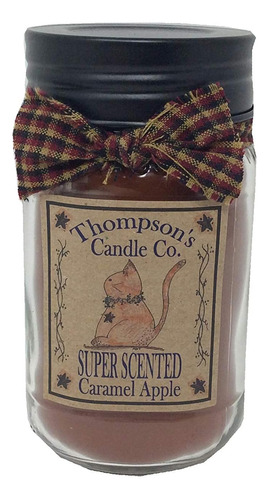 Thompson's Candle Co. Velas En Tarro Mason De 12 Oz - Carame