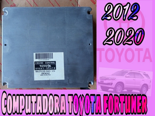 Computadora De Motor Toyota Fortuner 2012 2020