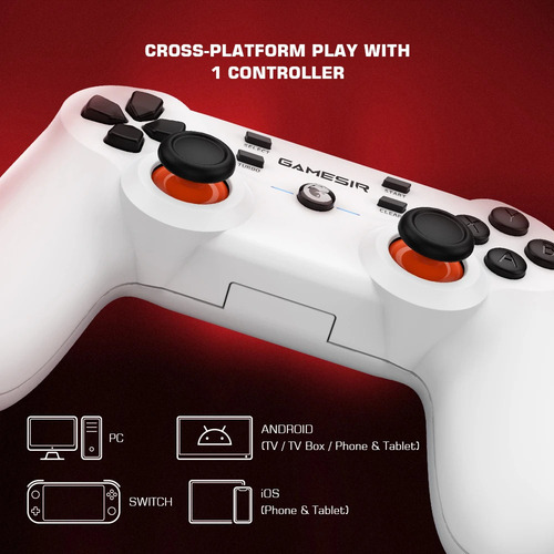 Gamesir T3s White Controlador Inalámbrico Para Switch Pc