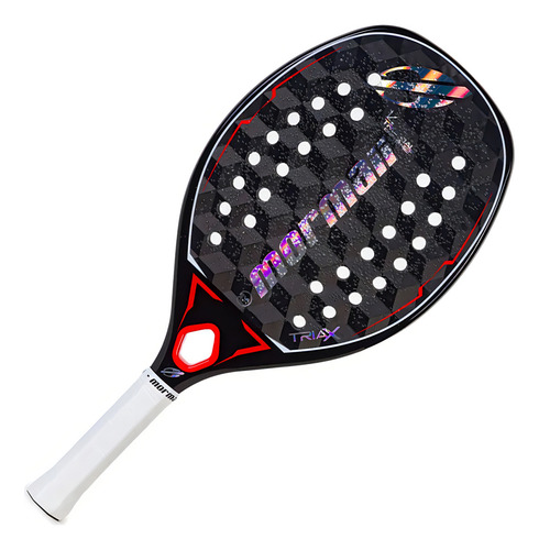 Raquete Mormaii Triax Beach Tennis Profissional 24k Cor Preto