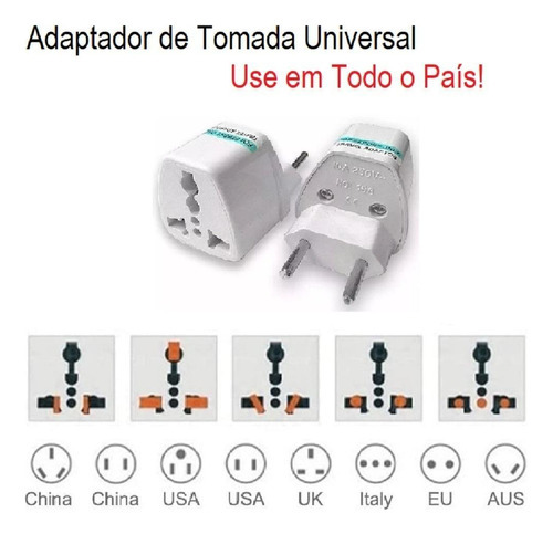 Adaptador Tomada Americana 10a Universal Internacional Ps4