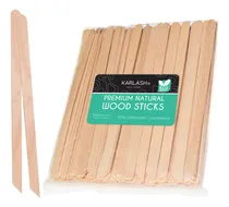 Comprar 100 Palitos De Cera Pequeos Aplicadores De Esptulas De Mader