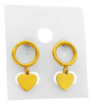 Comprar Dorado Par Aros Corazon Colgando En Argolla C\u002F Perno C:8675