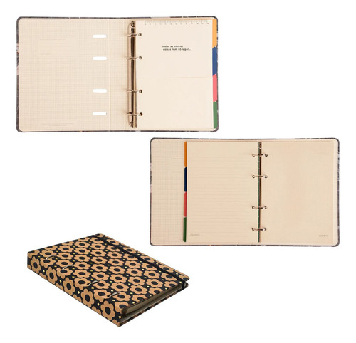 Caderno Cicero Criativo Kraft 80 Fls A5 Pautado/pontilhado Cor Colorido