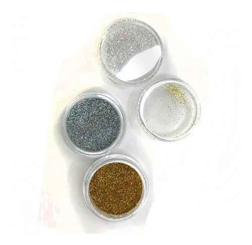 Polvo Para Efecto Escarcha Tornasol Dorado X1 Cajita