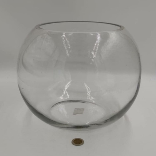 Pecera Vidrio Redondo Curvo Florero Macetero 250 Ml 9x7x6