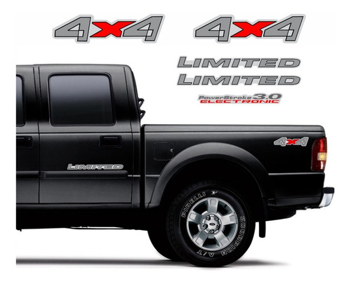 Adesivos Compatível Ranger Limited Powerstroke 2.8 4x4 R161 Cor PADRÃO