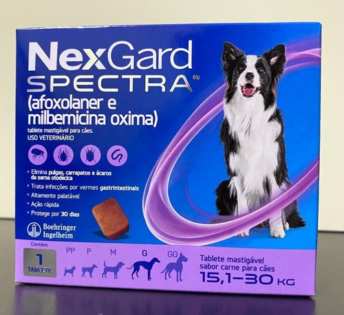 Imagem 3 de 5 de Nex Gard Spectra Para Cães De 15,1 A 30kg - 1 Tablete