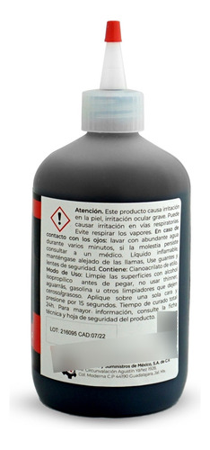 Adhesivo Instantáneo Resistente A Impactos, Adinox C388 454g
