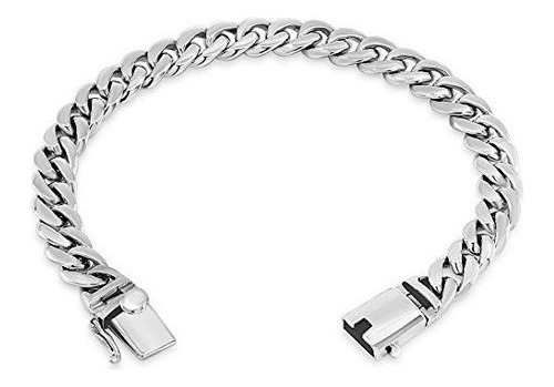 Pulsera De Plata De Ley 925 Elegante Cadena Para Hombre Fabr