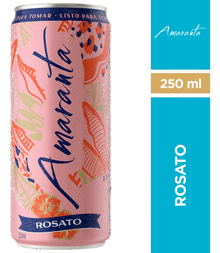 Licor Amaranta Rosato Lata De 250cc