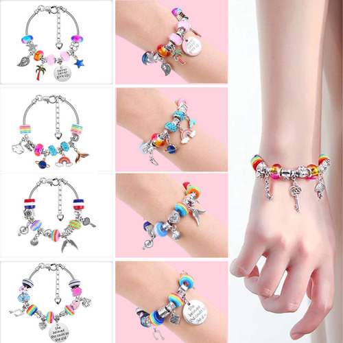 Kit De Cuentas Para Hacer Pulseras, Collares Y Joyas, 112 Pz