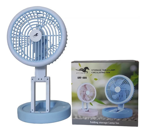 Ventilador Recargable Inalámbrico Portátil + Lámpara Led