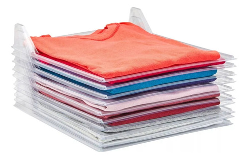 Organizador De Remeras Pack X 10 Camisas Separador Plástico.