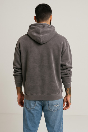 Buzo Canguro Oversize Hoodie Capucha Aplique Bordado Hombre