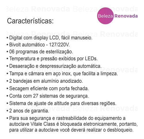 Autoclave Cristofoli 12 L Cd Esterilização + Teste Biologico