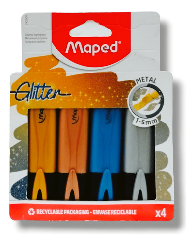 Resaltadores Maped Metalicos C/4pz